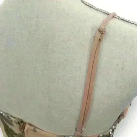 Windsor Deep V Blush Dress With Silver Sequins Size M NWT - Picture 4 of 5